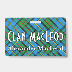 Snappy Clan MacLeod of Harris Tartan ID Badge