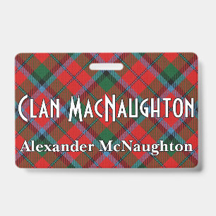 Snappy Clan MacNaughton MacNachtan Tartan ID Badge