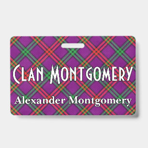 Snappy Clan Montgomery Tartan ID Badge