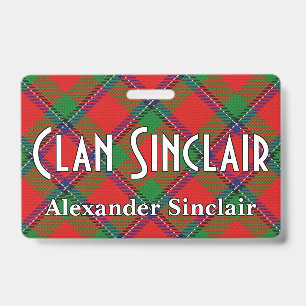 Snappy Clan Sinclair Tartan ID Badge