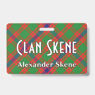 Snappy Clan Skene Tartan ID Badge