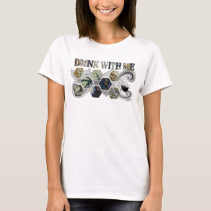 Snappy Colourful DRINK WITH ME Statement Tee