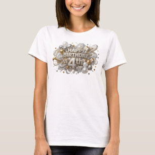 Snappy Colourful HAPPY BIRTHDAY 4TH Custom Tee