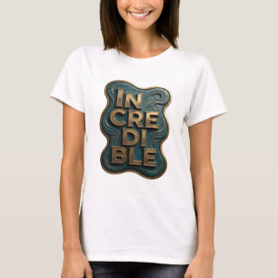 Snappy Gold INCREDIBLE 3D Text Art T-Shirt