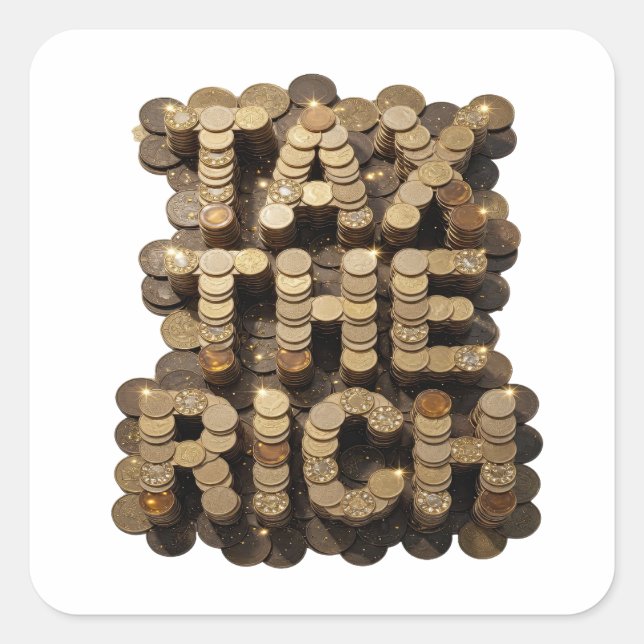 Snappy Gold TAX THE RICH Gift Sticker (Front)