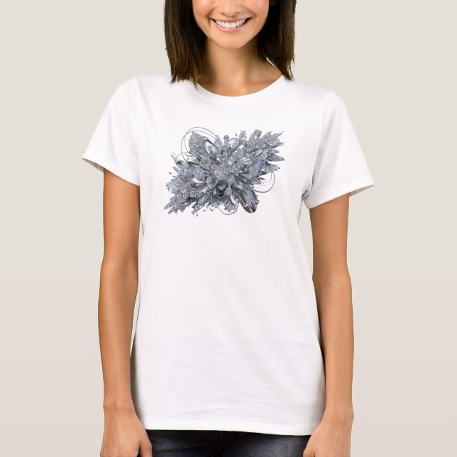 Snappy Grey ABSTRACT ART Statement Tee (Front)