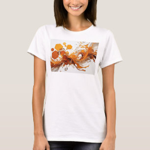 Snappy Orange ABSTRACT ART Design T-Shirt