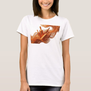 Snappy Orange ABSTRACT ART Statement Tee v2