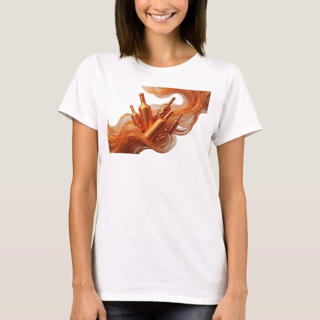 Snappy Orange ABSTRACT ART Statement Tee v2 (Front)