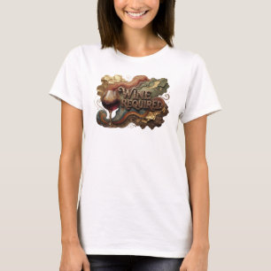 Snappy Orange WINE REQUIRED Quote Shirt