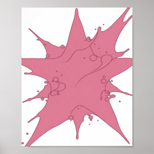Snappy Pink PINK SPLASH Text Design Poster