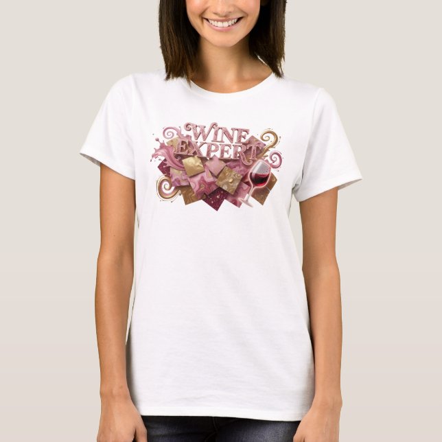 Snappy Pink WINE EXPERT Custom Tee (Front)