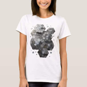 Snappy Silver ABSTRACT ART Art Print T-Shirt
