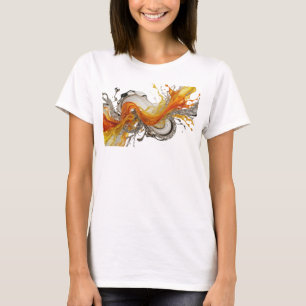 Snappy Silver ABSTRACT ART Statement Tee