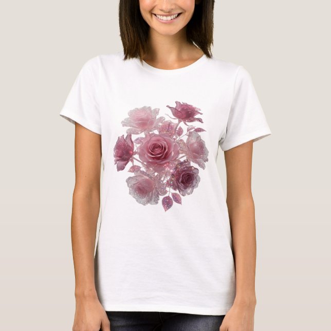 Snappy Silver GLAMOROUS ROSES Tee (Front)