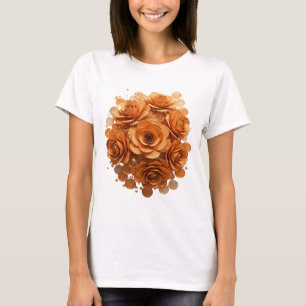 Snappy Silver GOLDEN ROSES Quote Design T-Shirt