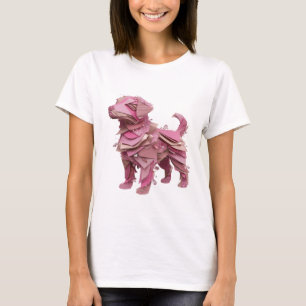 Snappy Silver PINK DOG Custom Design T-Shirt