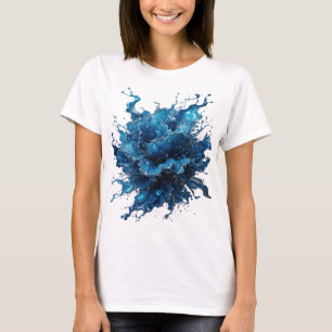 Snappy Silver WATER FLOWERS 3D Text Art T-Shirt