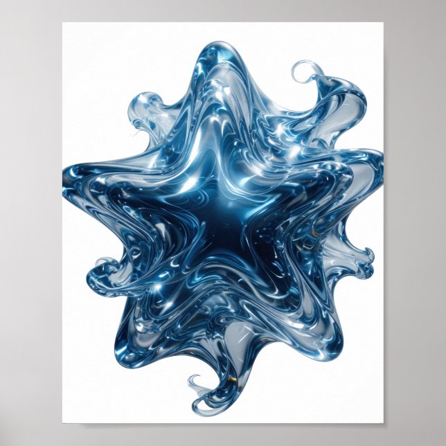Snappy Silver WATER STAR Custom Design Poster (Front)