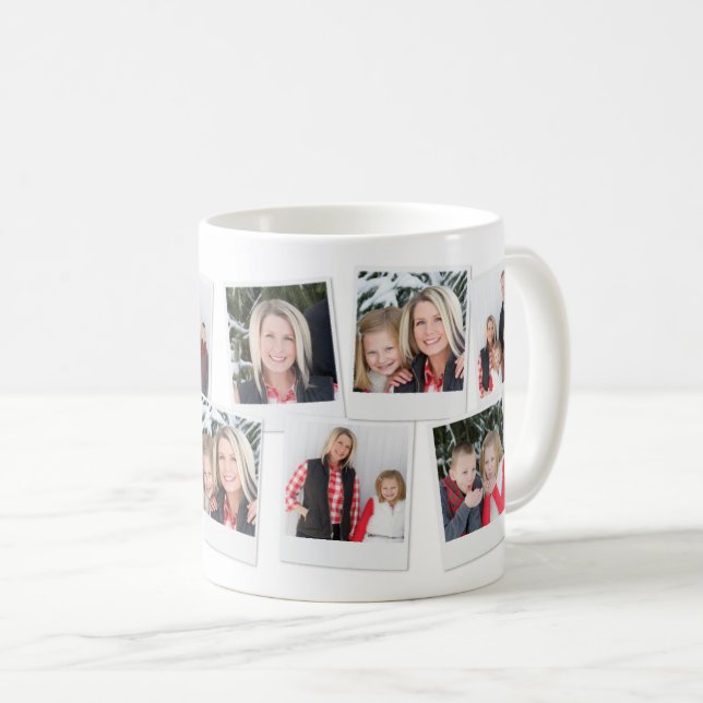 Snapshot Collage Grandparents Photo Christmas Gift Coffee Mug (Front Right)