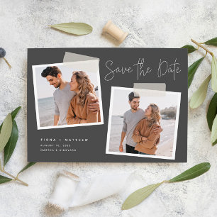Snapshot Modern Casual Two Photo Save The Date