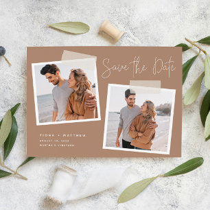Snapshot   Modern Casual Two Photo Save The Date