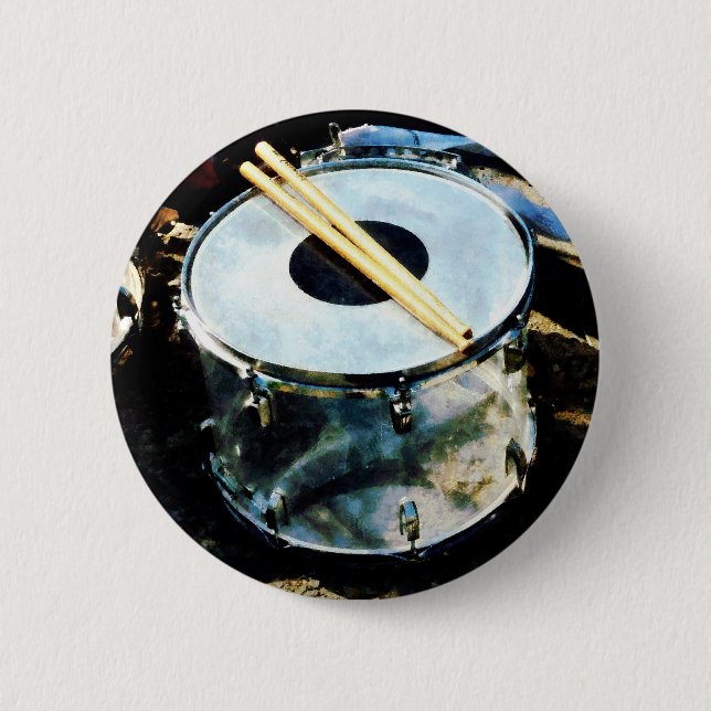 Snare Drum 6 Cm Round Badge (Front)