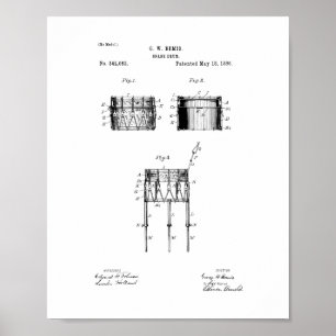 Snare Drum Patent Poster