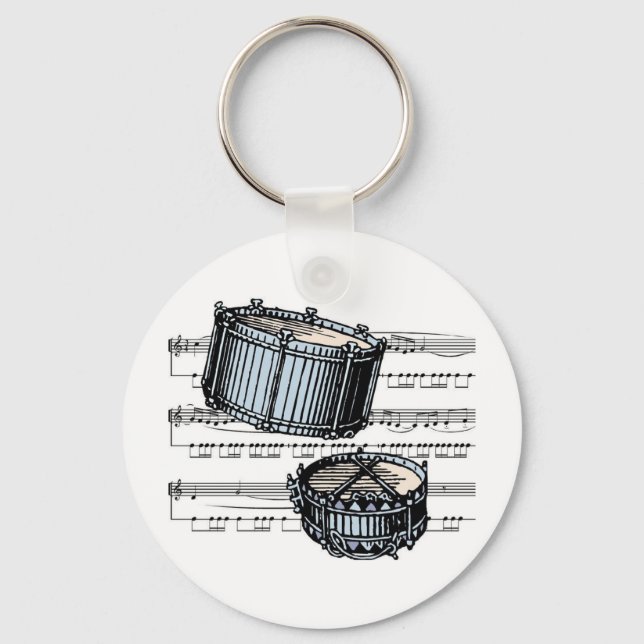 Snare Drums musical 05 B Key Ring (Front)