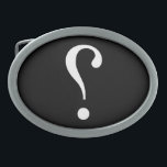 sNARK mARK {ironicon} Belt Buckle<br><div class="desc">The percontation point (punctus percontativus), or rhetorical question mark, also known as an ironicon was invented by Henry Denham in the 1580s and was used at the end of a rhetorical question; however, its use died out in the 17th century. It was the reverse of an ordinary question mark, so...</div>