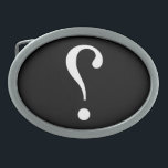 sNARK mARK {ironicon} Belt Buckle<br><div class="desc">The percontation point (punctus percontativus), or rhetorical question mark, also known as an ironicon was invented by Henry Denham in the 1580s and was used at the end of a rhetorical question; however, its use died out in the 17th century. It was the reverse of an ordinary question mark, so...</div>
