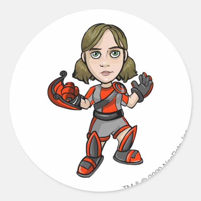 Snarkie Virtupets Space Station Staff Player Classic Round Sticker (Front)