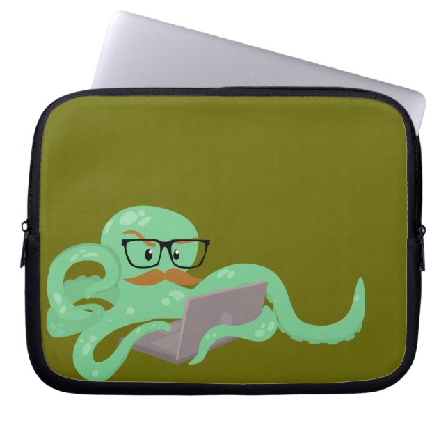 Snarktopus Internet Octopus Laptop Sleeve (Front)