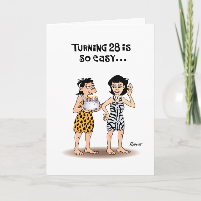Snarky 28th Birthday Card (Front)