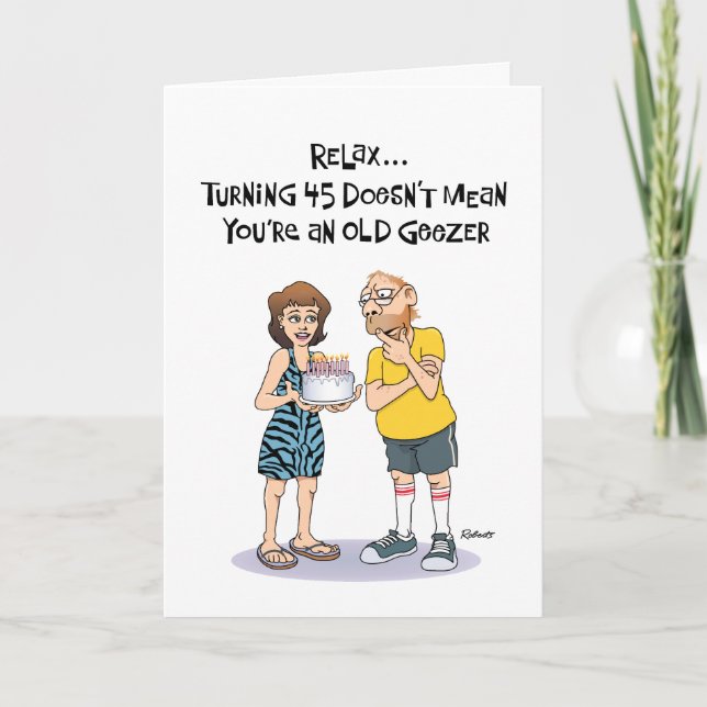 Snarky 45th Birthday Card (Front)