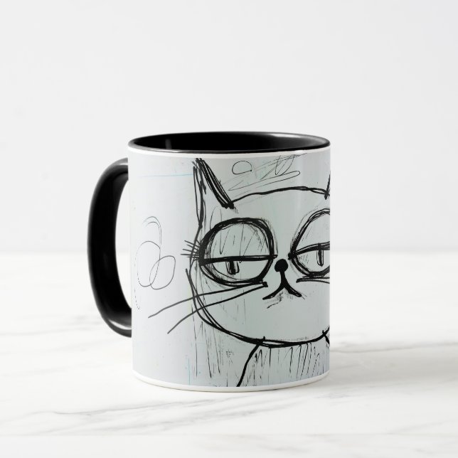 Snarky Cat Caleb Mug (Front Left)
