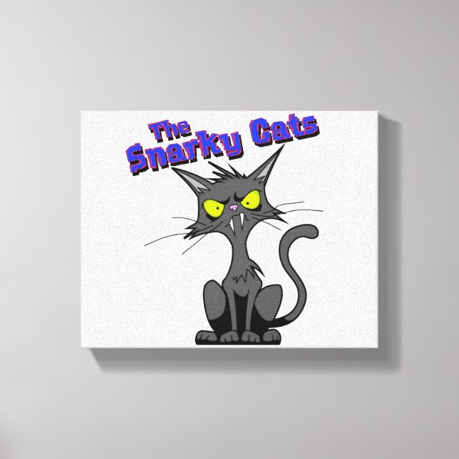 Snarky Cats Art Canvas Print (Front)