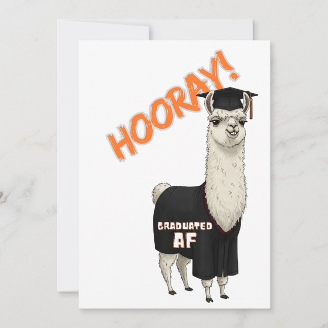 Snarky & Cute Graduation Cards - Llama & More! (Front)