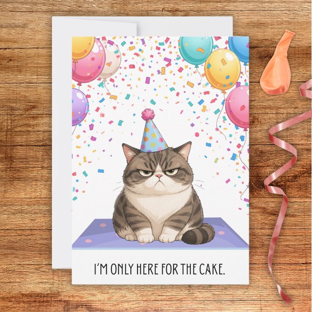 Snarky Fat Cat Birthday Card (Creator Uploaded)