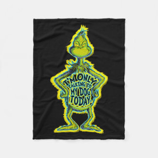 Snarky Funny Im Only Talking To My Dog T  Fleece Blanket