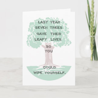 Snarky Green Tree Birthday Card