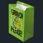 Snarky Grinch | Funny Grinch Please Medium Gift Bag<br><div class="desc">The holidays will not be complete without Grinch!  HOW Grinch STOLE CHRISTMAS is a classic story of a town called Who-ville and how the Christmas spirit can melt even the coldest of hearts.</div>