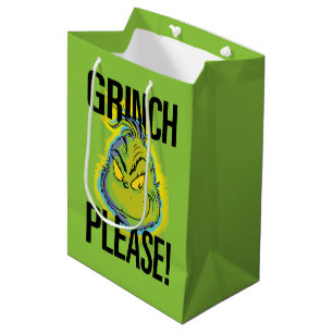 Snarky Grinch   Funny Grinch Please Medium Gift Bag