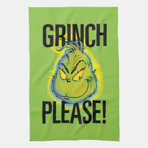 Snarky Grinch   Funny Grinch Please Quote Tea Towel
