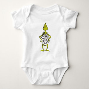 Snarky Grinch Funny I'm Only Talking to My Dog T Baby Bodysuit