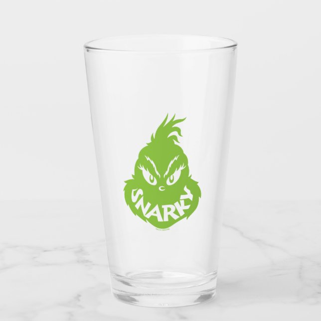 Snarky Grinch | Grinch Face Glass (Front)