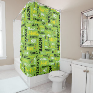 Snarky Grinch   Grinch Snarky Phrase Pattern Shower Curtain
