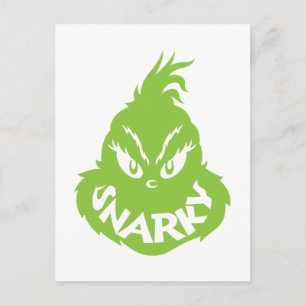 Snarky Grinch   Snarky Grinch Face Postcard