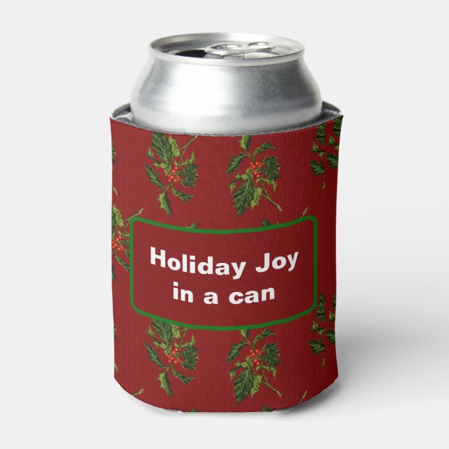 Snarky Holiday Holly Can Cooler (Can Front)