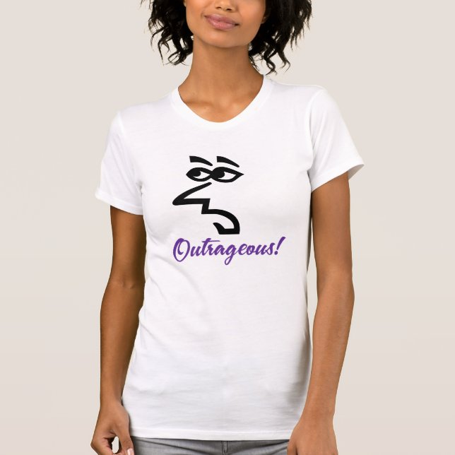 Snarky Lady Outrageous shirt in light colour (Front)